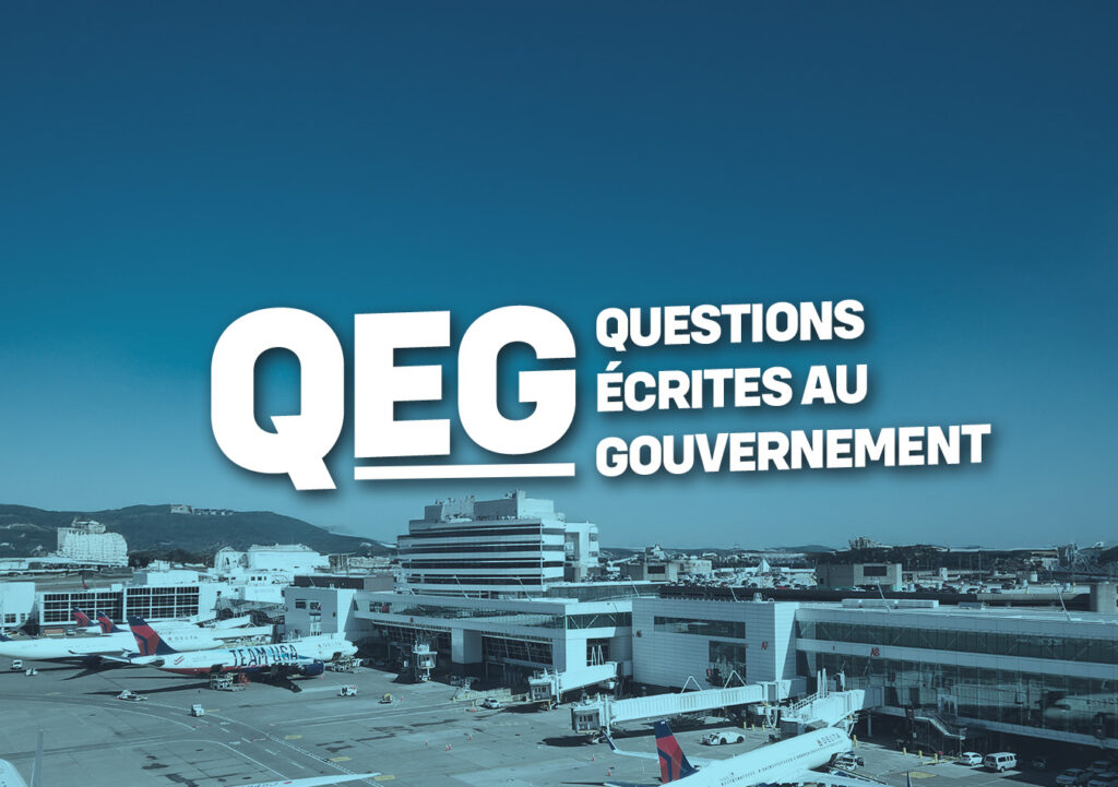 QEG Question écrite au gouvernement - Distorsion concurrence transport aérien
